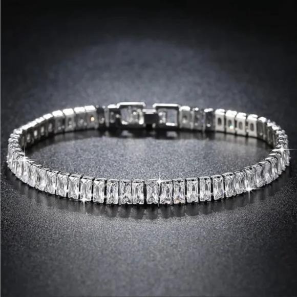 NEW LUXURY 925 STERLING SILVER DIAMOND BRACELET, NICE BRACELET, CUTE BRACELET - Picture 4 of 7